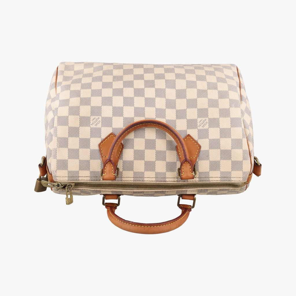 Louis Vuitton Speedy 30 Azur Damier Canvas Handbag — view 8