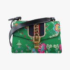 Gucci Sylvie Multicolor Silk Shoulder Bag