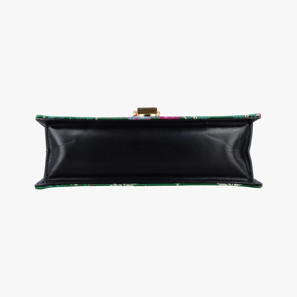 Gucci Sylvie Multicolor Silk Shoulder Bag — view 3