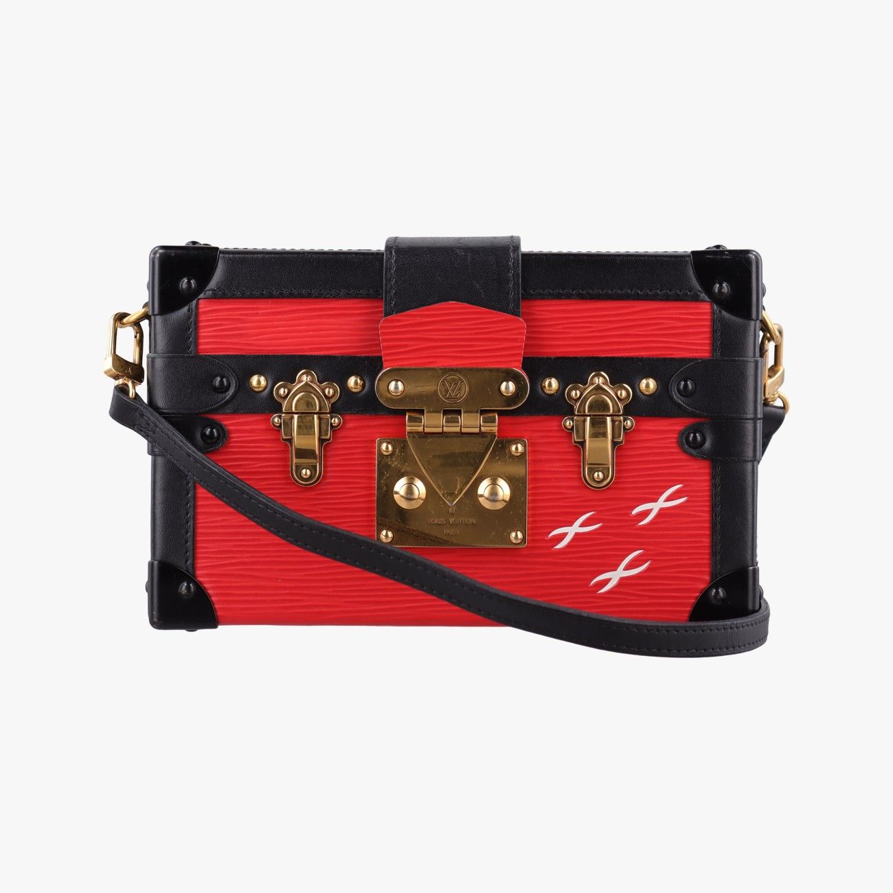 Louis Vuitton Petite Malle Noir Coquelicot Epi Leather