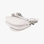 Dior Saddle Bag White Jacquard Leather — view 6