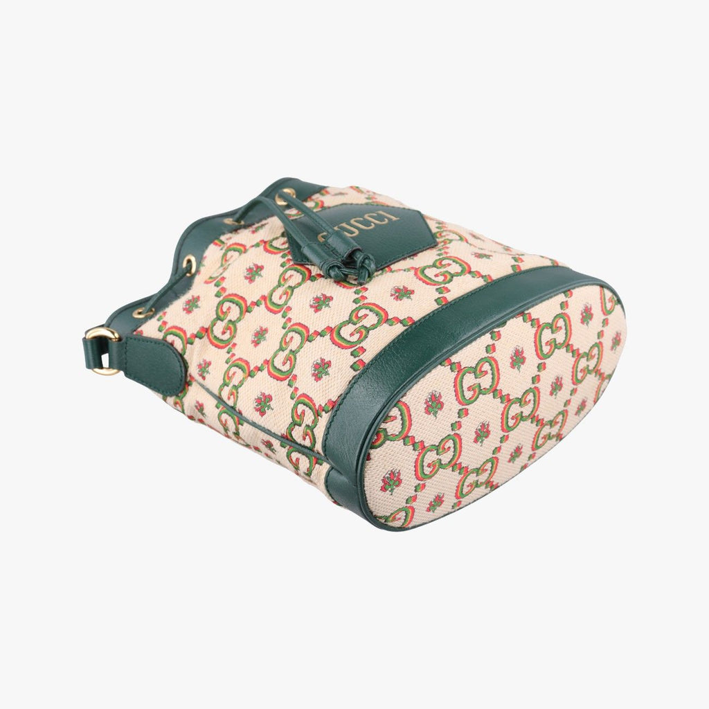 Gucci Ophidia Mini Bucket Green Multi Canvas Leather — view 5