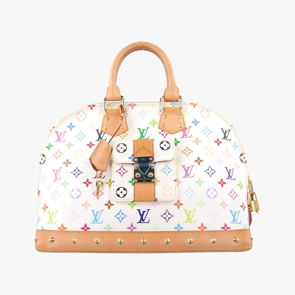 Louis Vuitton Alma GM Blanc Monogram Multicolor Handbag