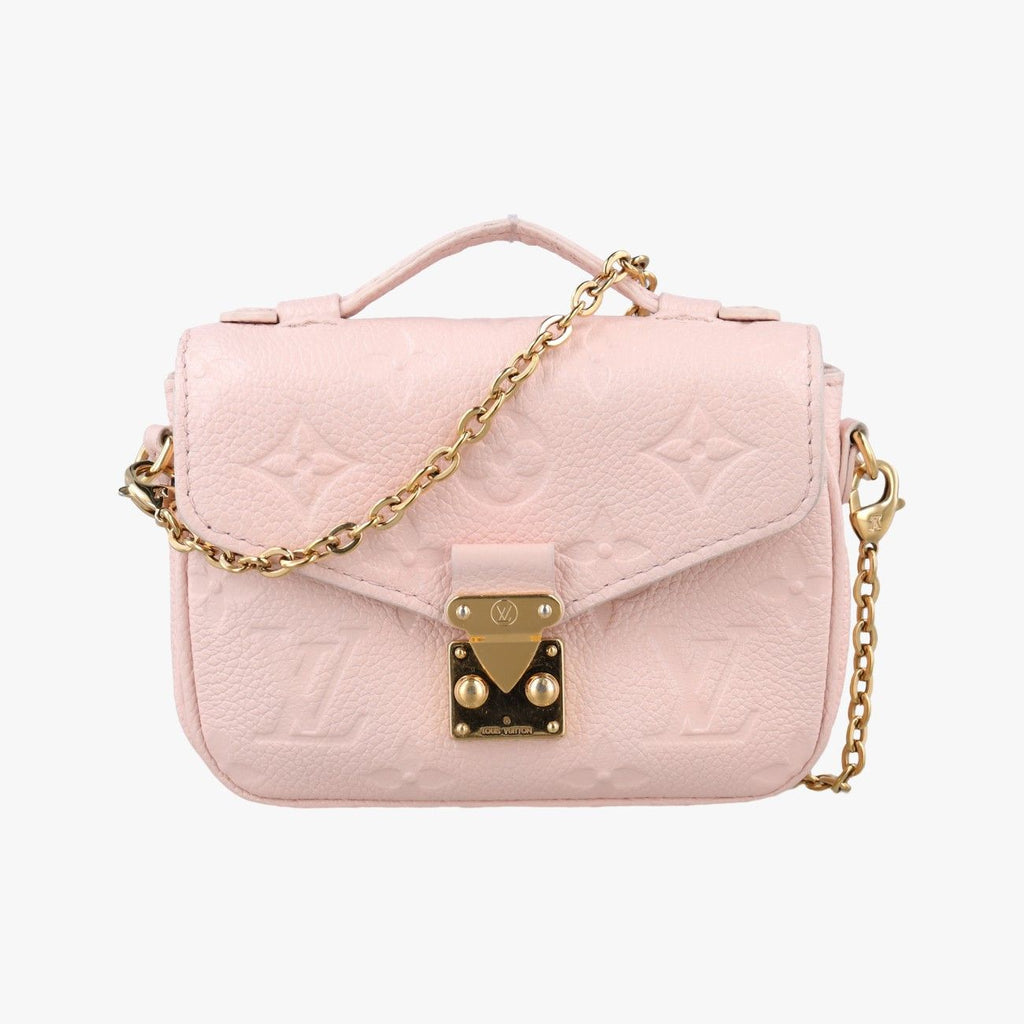 Louis Vuitton Micro Metis Pouch Chain Monogram Rose Pomelo Empreinte