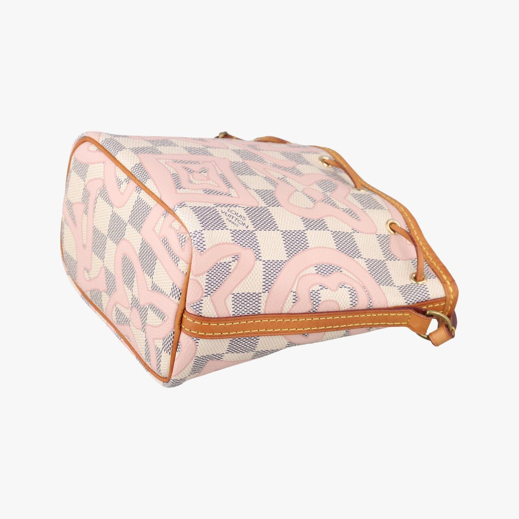 Louis Vuitton Tahitian Nano Noe Azur Damier Canvas Bucket Bag — view 6