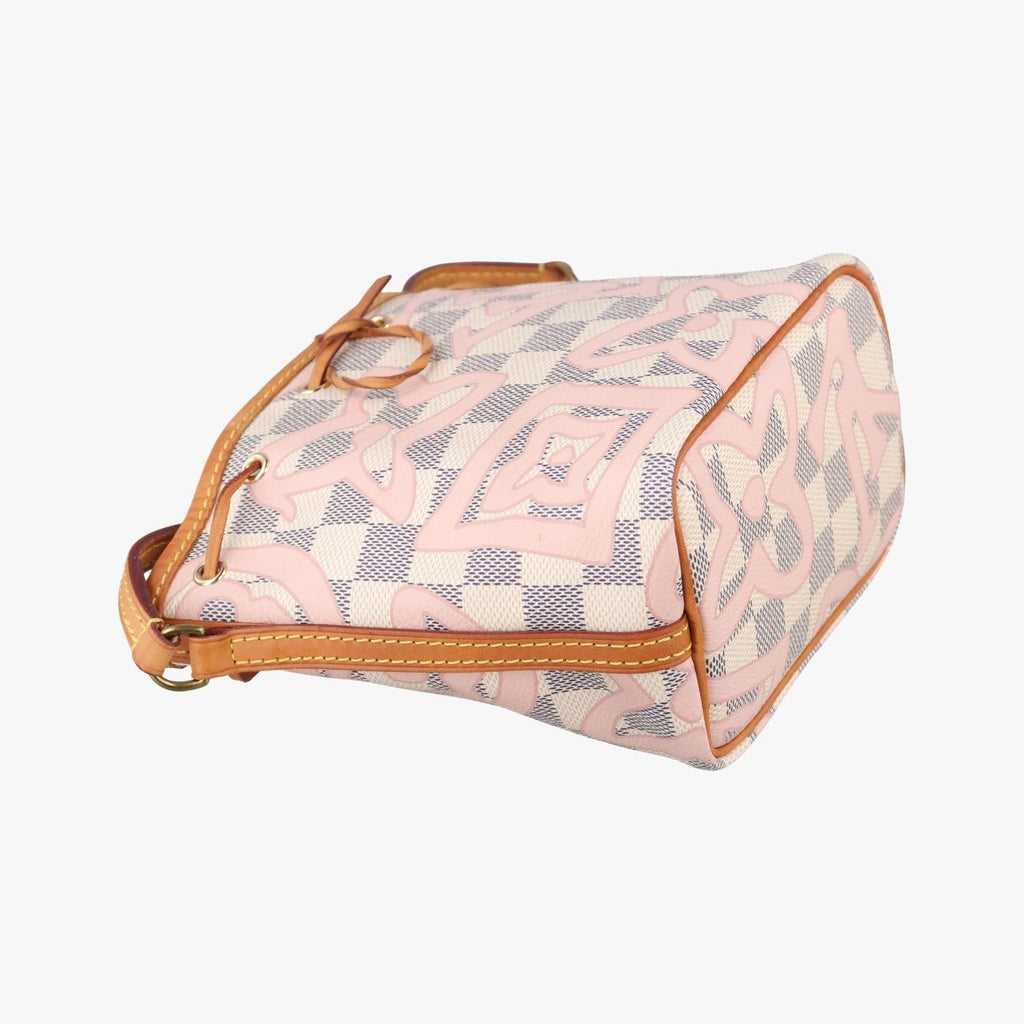 Louis Vuitton Tahitian Nano Noe Azur Damier Canvas Bucket Bag — view 5