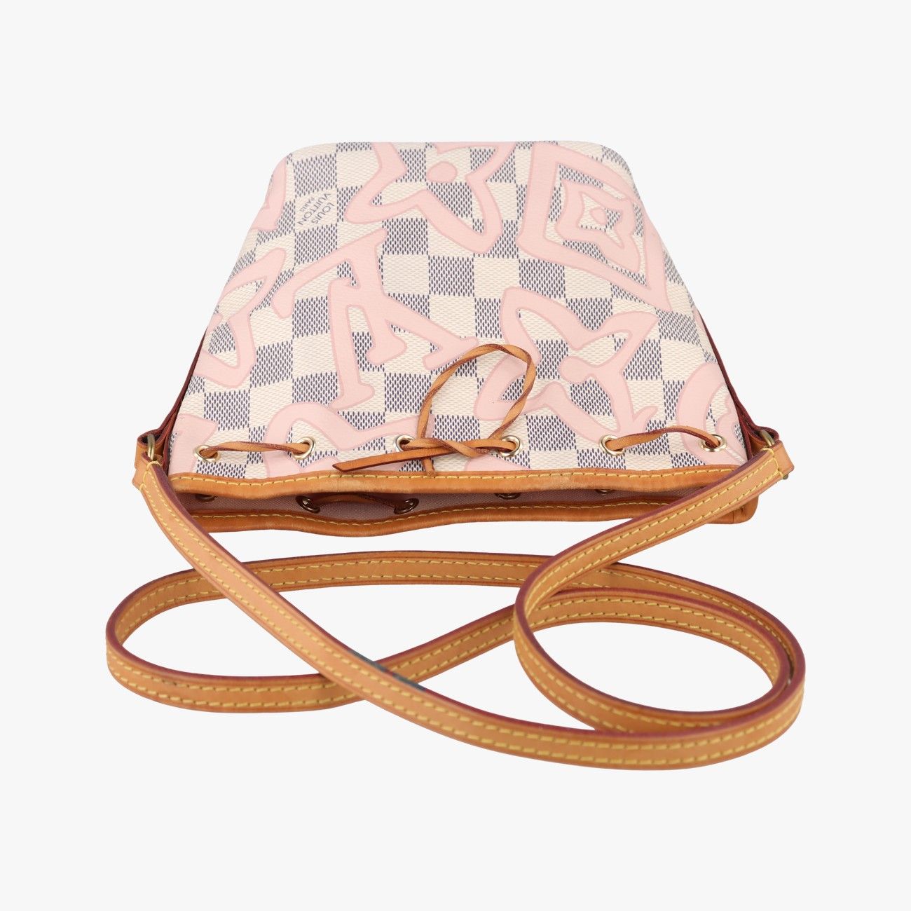 Louis Vuitton Tahitian Nano Noe Azur Damier Canvas Bucket Bag — view 8