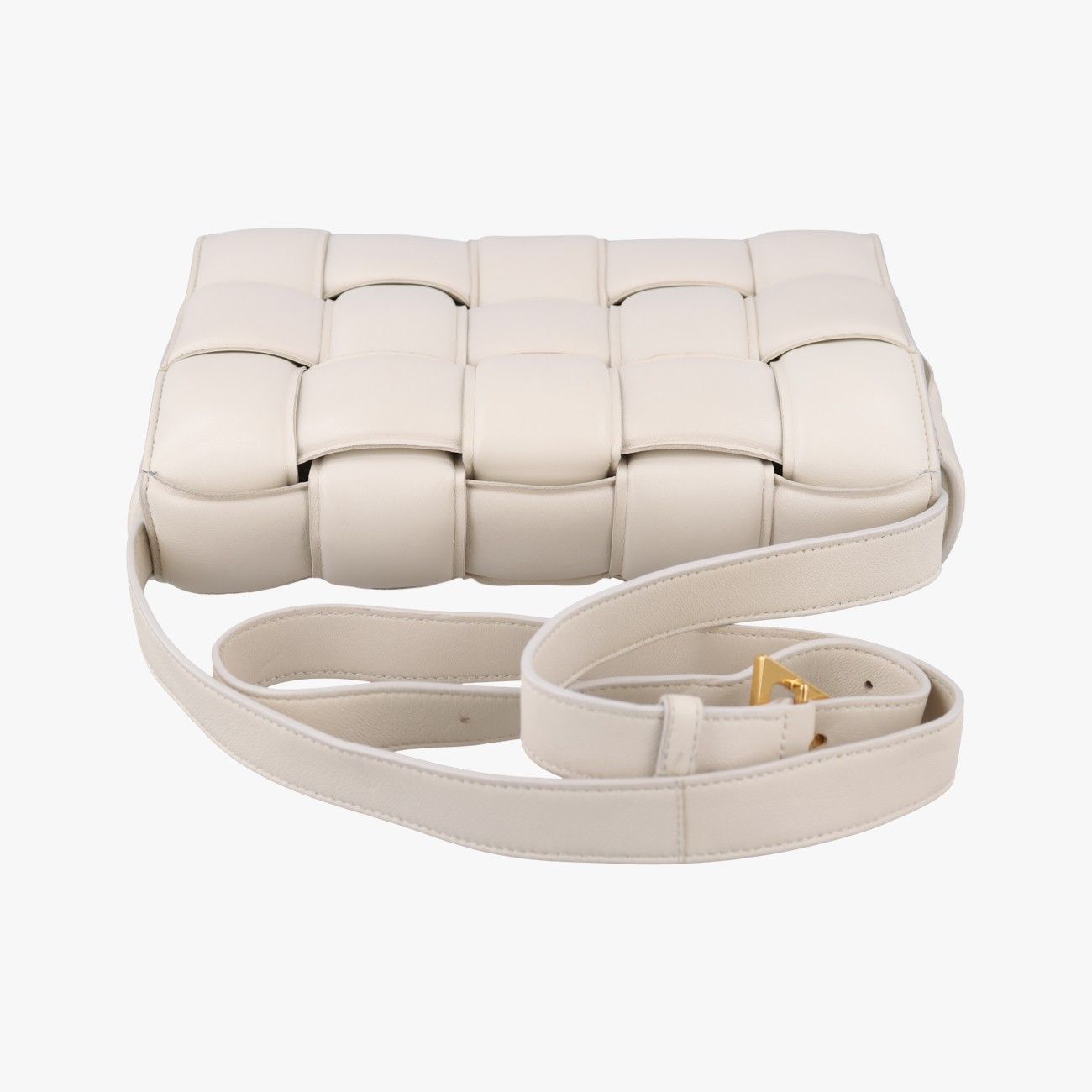 Bottega Veneta Padded Cassette White Lambskin Shoulder Bag — view 8
