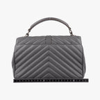 Saint Laurent Carre Gray Leather — view 2
