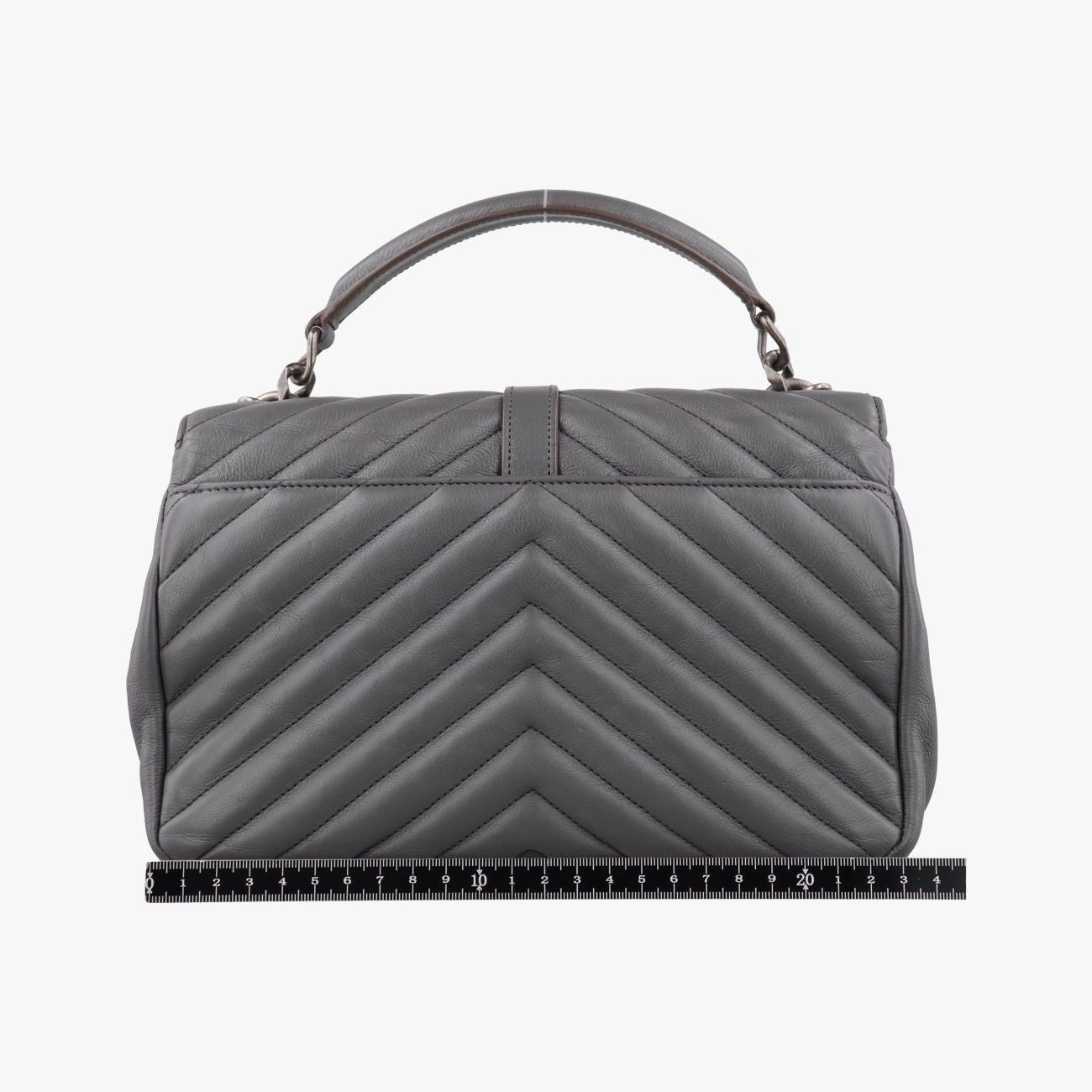 Saint Laurent Carre Gray Leather — view 2