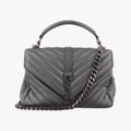 Saint Laurent Carre Gray Leather