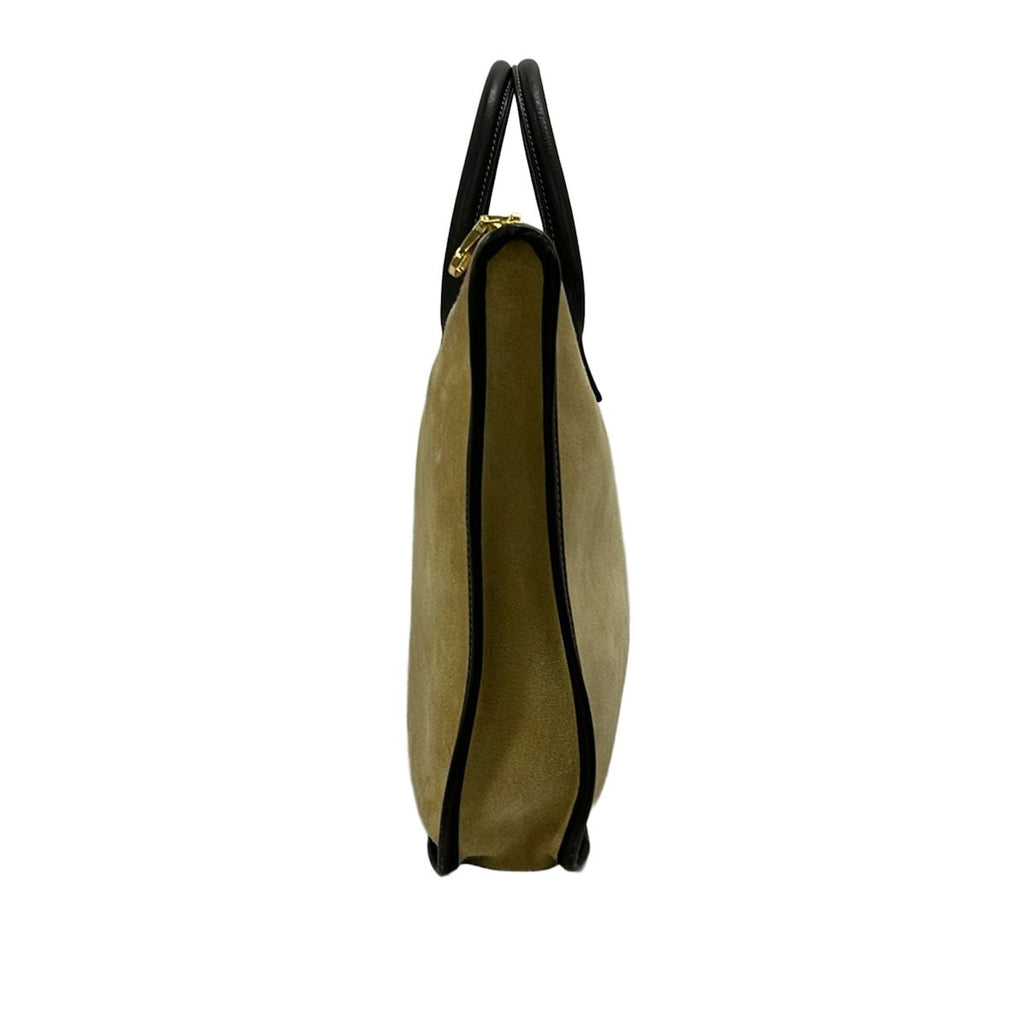 Loewe Handbag Beige Dark Brown Leather — view 2