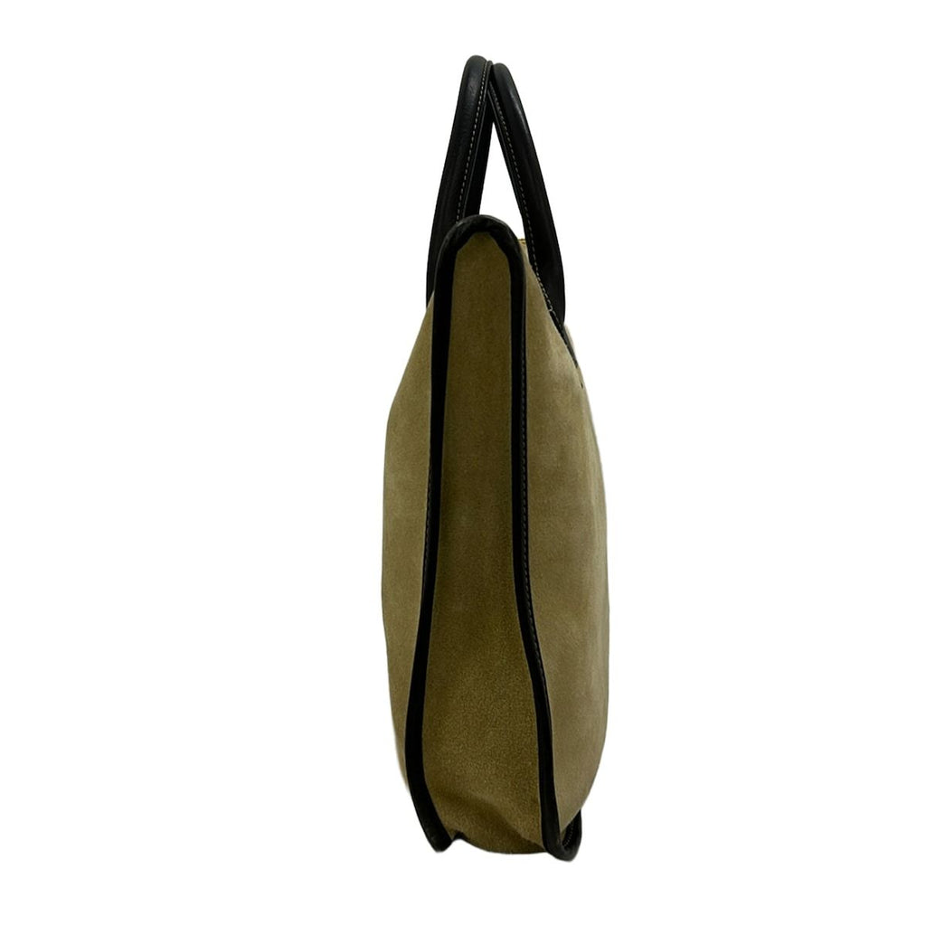 Loewe Handbag Beige Dark Brown Leather — view 4
