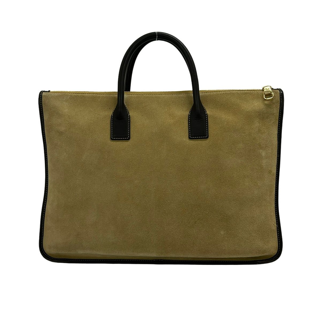 Loewe Handbag Beige Dark Brown Leather — view 3