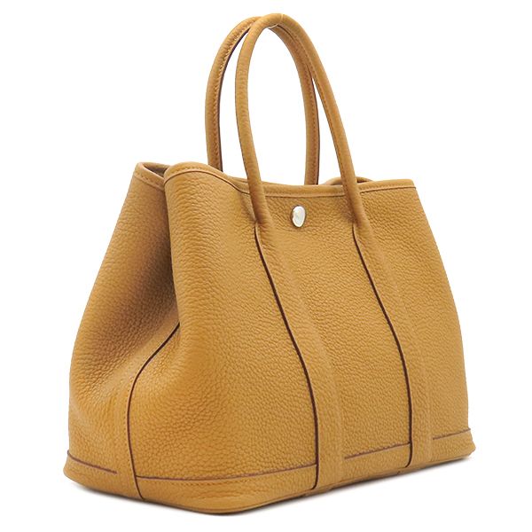 Hermes Tote Bag Garden Party TPM 30 Sesame Silver Oarleather — view 2