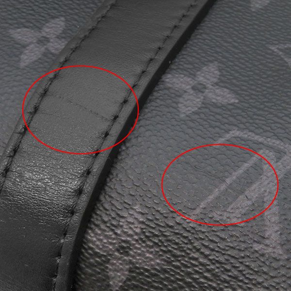 Louis Vuitton 2-Way Bag Keepall Bandouliere 25 Leather Monogram Eclipse Reverse — view 5