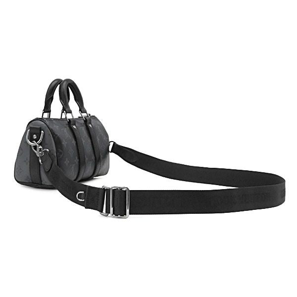 Louis Vuitton 2-Way Bag Keepall Bandouliere 25 Leather Monogram Eclipse Reverse — view 2