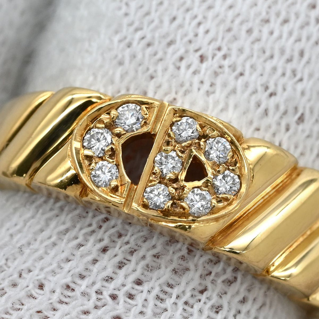 Dior Ring CD Logo Diamond Yellow Gold 18k — view 6
