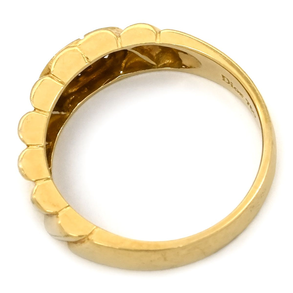 Dior Ring CD Logo Diamond Yellow Gold 18k — view 2