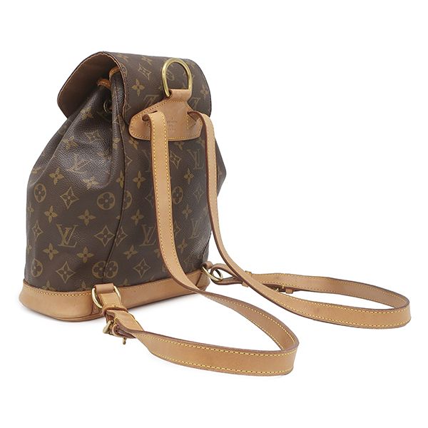 Louis Vuitton Backpack Montsouris MM Monogram Canvas Gold Brown — view 2