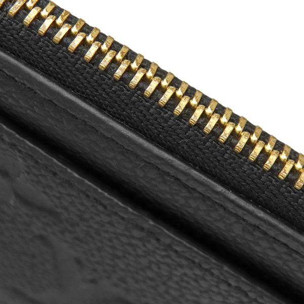 Louis Vuitton Coin Purse Card Case Zip Monogram Empreinte Black Gold Fragment — view 7