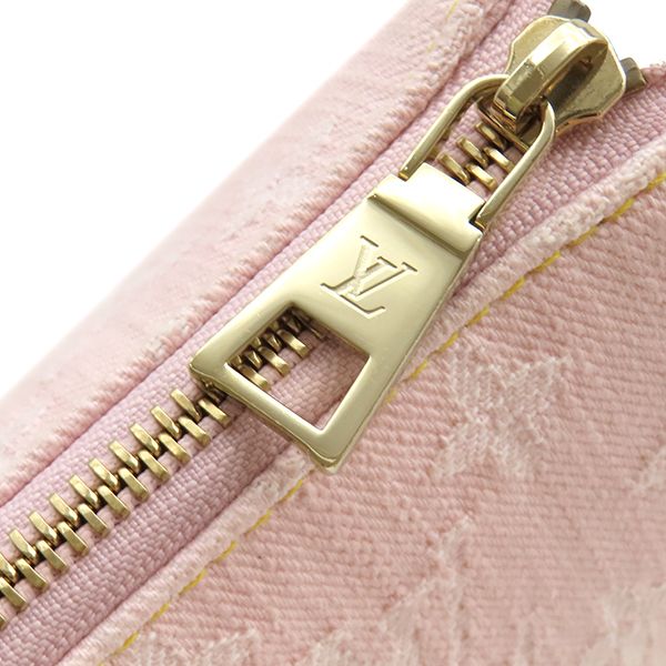 Louis Vuitton Shoulder Bag Coussin PM Monogram Denim Washed Pink Gold Chain — view 5