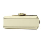 Gucci Shoulder Bag Interlocking G Chain Leather Ivory Gold Off White — view 3
