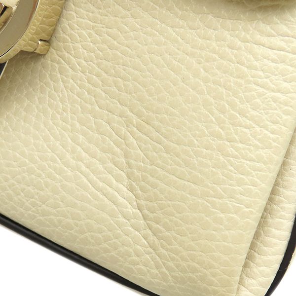 Gucci Shoulder Bag Interlocking G Chain Leather Ivory Gold Off White — view 7