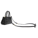 Prada 2-Way Bag Bonnie Mini Handbag Leather Black Gold Triangle Logo — view 2