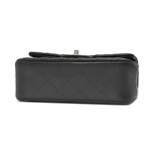 Chanel Shoulder Bag Mini Quilted 20 Lambskin Black Silver — view 3