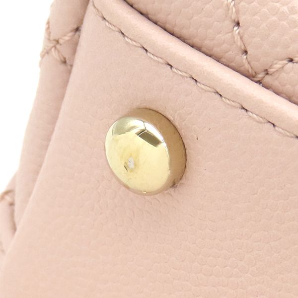 Chanel 2-Way Bag Coco Handle 29 Caviar Leather Pink Gold Top — view 5