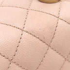 Chanel 2-Way Bag Coco Handle 29 Caviar Leather Pink Gold Top — view 6