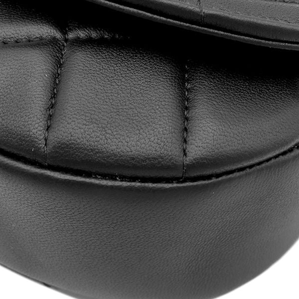 Chanel 2-Way Bag CC Logo Half Moon Lambskin Black Gold Top Handle — view 4
