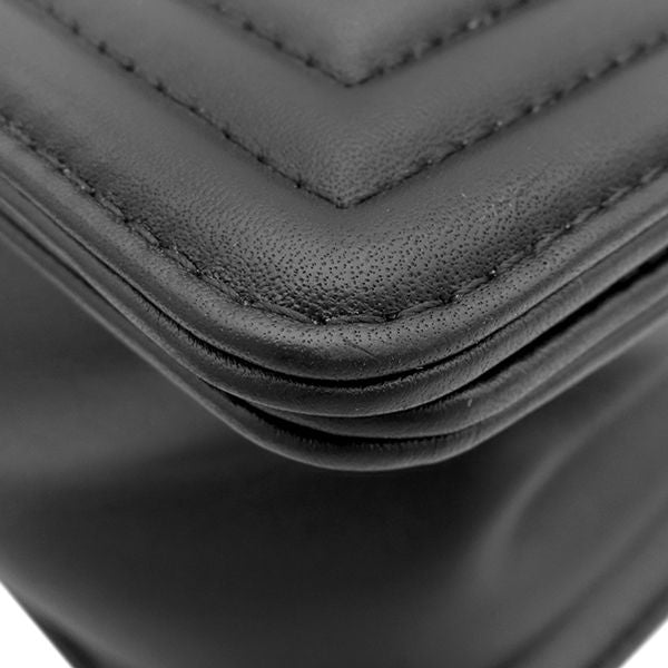 Chanel Shoulder Bag Boy 25 Lambskin Black Gold Chain — view 4