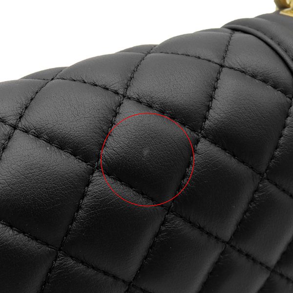 Chanel Shoulder Bag Boy 25 Lambskin Black Gold Chain — view 6