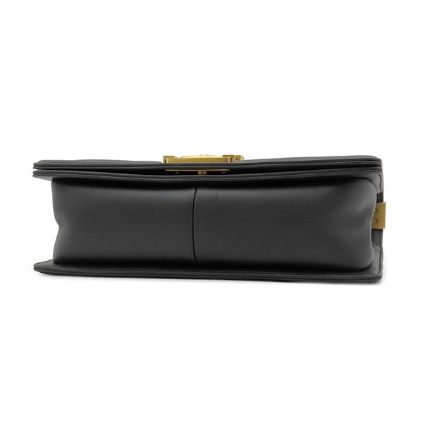 Chanel Shoulder Bag Boy 25 Lambskin Black Gold Chain — view 3