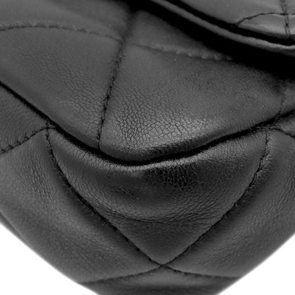 Chanel Shoulder Bag Quilted 20 Chain Calfskin Black Gold CC Logo — view 4