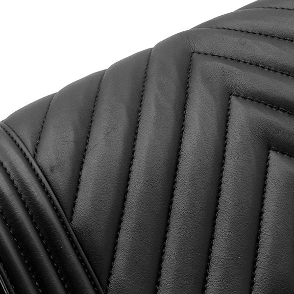 Chanel Shoulder Bag Boy 25 Lambskin Black Silver Chain — view 5