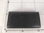 Louis Vuitton Wallet Porte Monnaie Credit Black Epi Bifold Gold — view 2