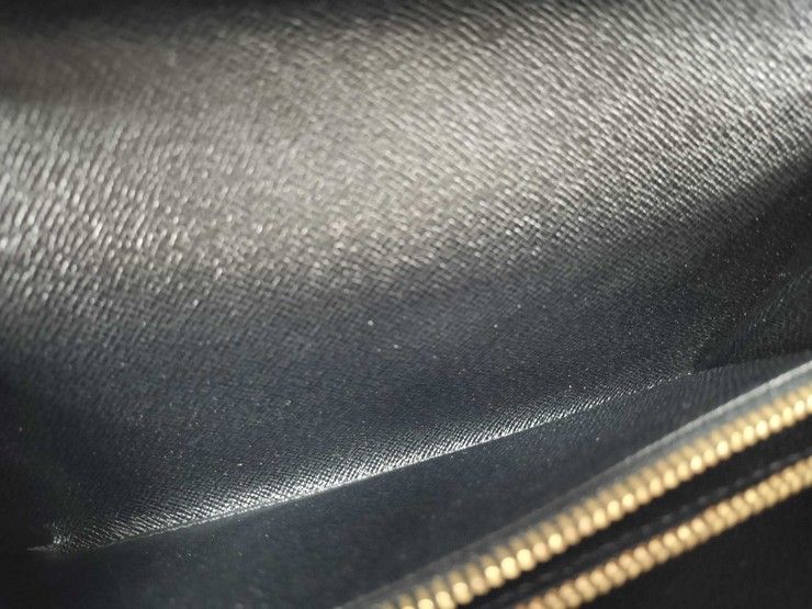 Louis Vuitton Wallet Porte Monnaie Credit Black Epi Bifold Gold — view 8