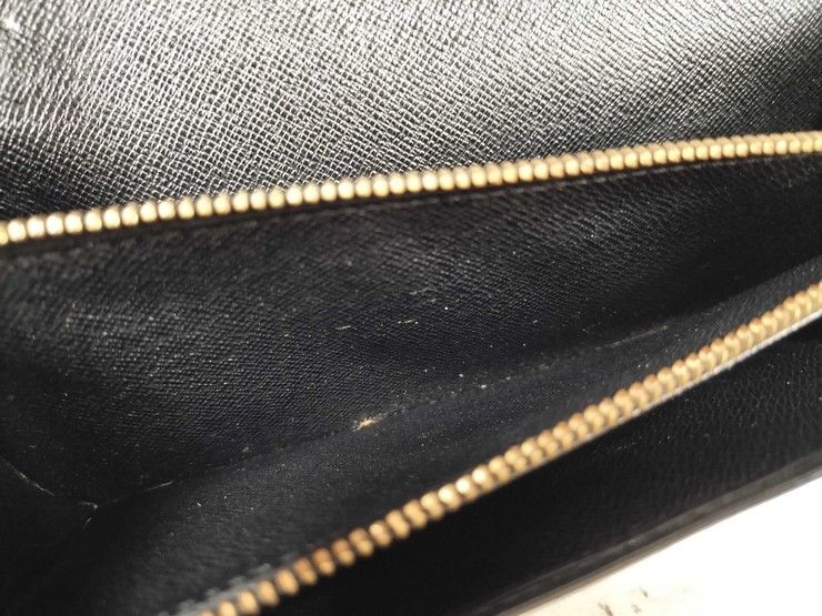 Louis Vuitton Wallet Porte Monnaie Credit Black Epi Bifold Gold — view 6