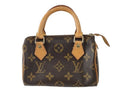 Louis Vuitton Handbag Nano Speedy Brown Monogram Gold