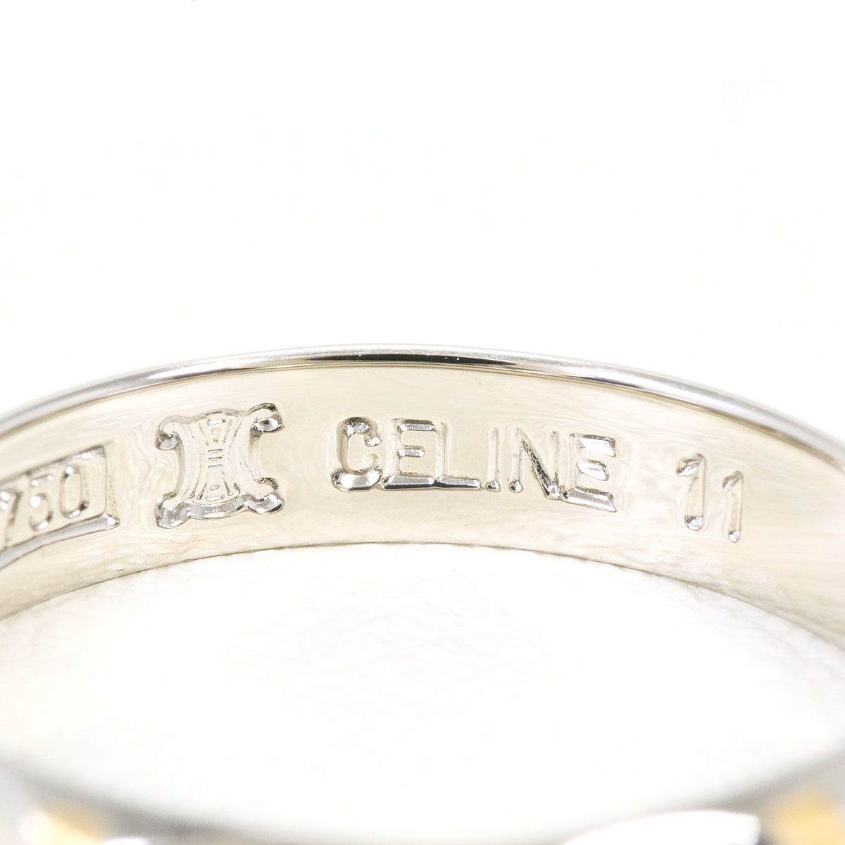 Celine Platinum 18k Yellow Gold Ring — view 5