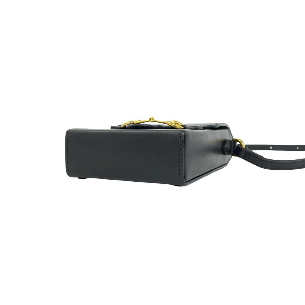 Gucci Horsebit Leather Mini Shoulder Bag Pochette Cross Black — view 8