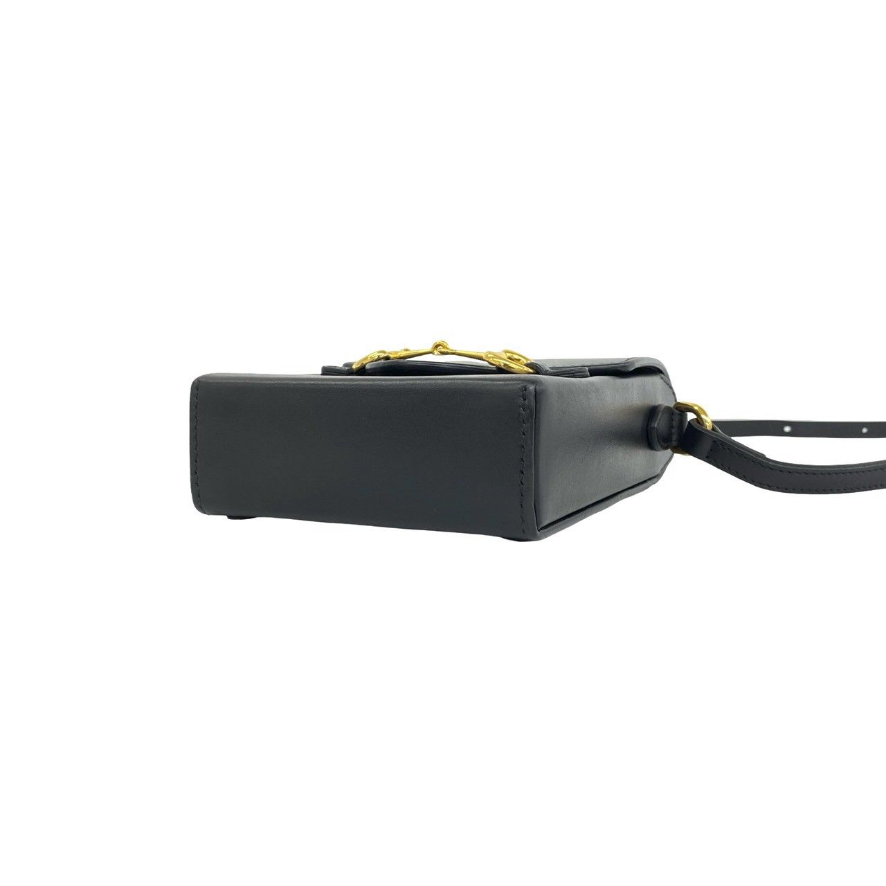 Gucci Horsebit Leather Mini Shoulder Bag Pochette Cross Black — view 8