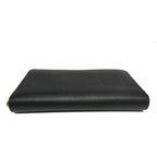 Gucci Logo Zip Around Wallet Black Gold Leather — view 5