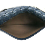 Bottega Veneta Intrecciato Card Case Navy — view 6