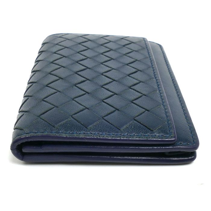 Bottega Veneta Intrecciato Card Case Navy — view 3
