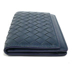 Bottega Veneta Intrecciato Card Case Navy — view 3