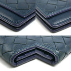 Bottega Veneta Intrecciato Card Case Navy — view 8